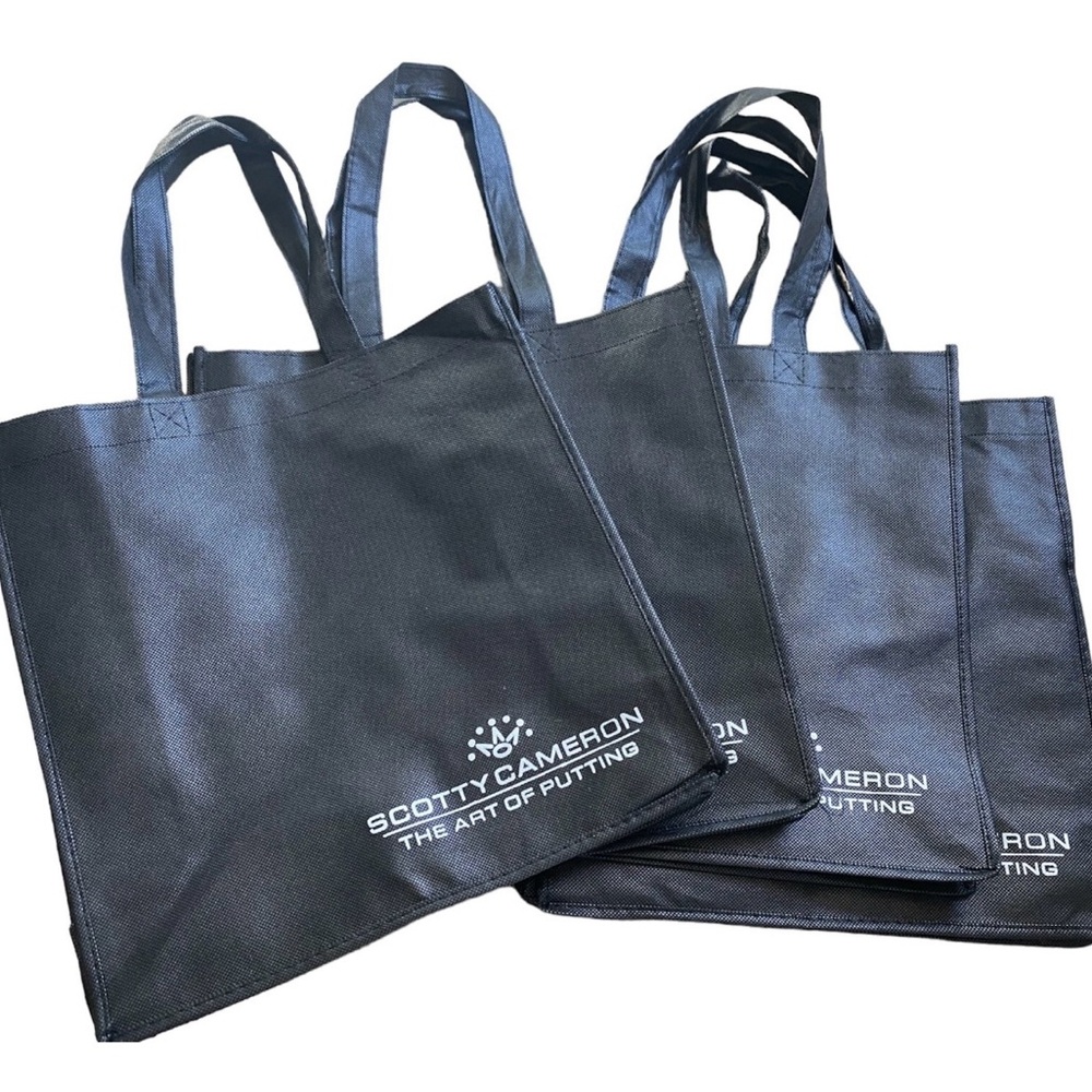 Lot of 4 New SCOTTY CAMERON GALLERY Tote Bags The Art of Putting  Black w White